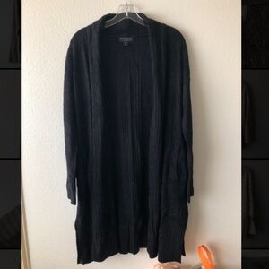 Barefoot Dreams CozyChic Lite Long Black Cardigan